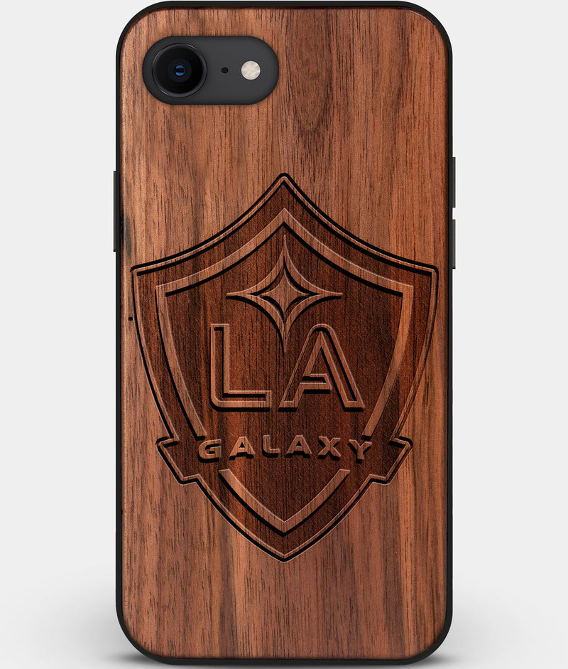 Best Custom Engraved Walnut Wood Los Angeles Galaxy iPhone SE Case - Engraved In Nature