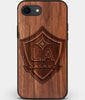 Best Custom Engraved Walnut Wood Los Angeles Galaxy iPhone SE Case - Engraved In Nature