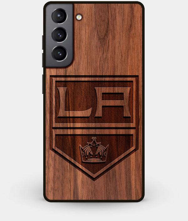 Best Walnut Wood Los Angeles Kings Galaxy S21 Case - Custom Engraved Cover - Engraved In Nature