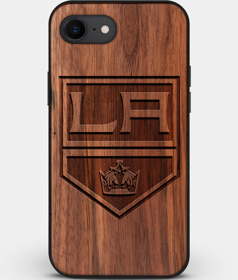 Best Custom Engraved Walnut Wood Los Angeles Kings iPhone SE Case - Engraved In Nature