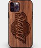 Custom Carved Wood Los Angeles Lakers iPhone 11 Pro Max Case | Personalized Walnut Wood Los Angeles Lakers Cover, Birthday Gift, Gifts For Him, Monogrammed Gift For Fan | by Engraved In Nature