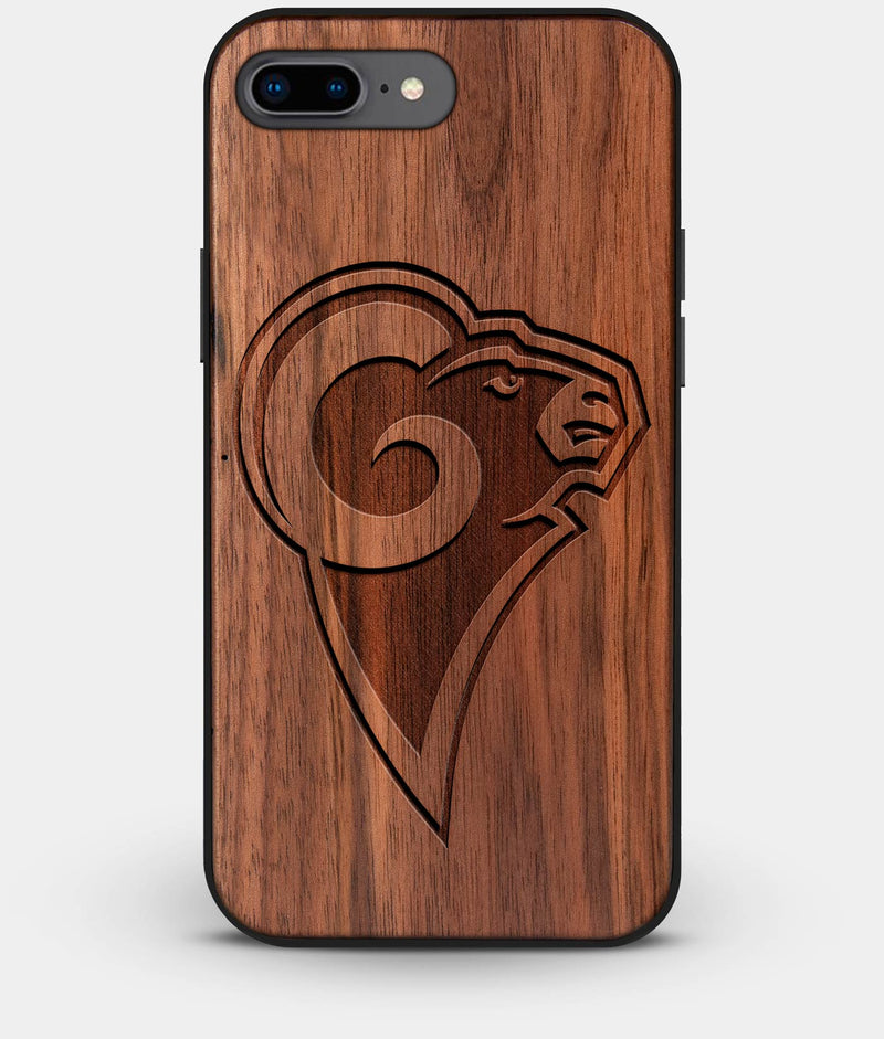Best Custom Engraved Walnut Wood Los Angeles Rams iPhone 7 Plus Case - Engraved In Nature