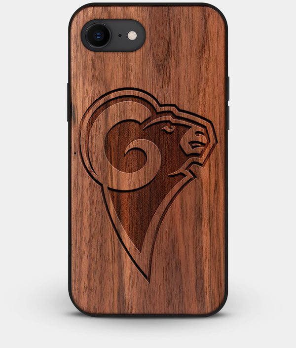 Best Custom Engraved Walnut Wood Los Angeles Rams iPhone 8 Case - Engraved In Nature