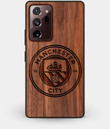 Best Custom Engraved Walnut Wood Manchester City F.C. Note 20 Ultra Case - Engraved In Nature