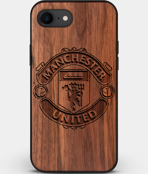 Best Custom Engraved Walnut Wood Manchester United F.C. iPhone SE Case - Engraved In Nature