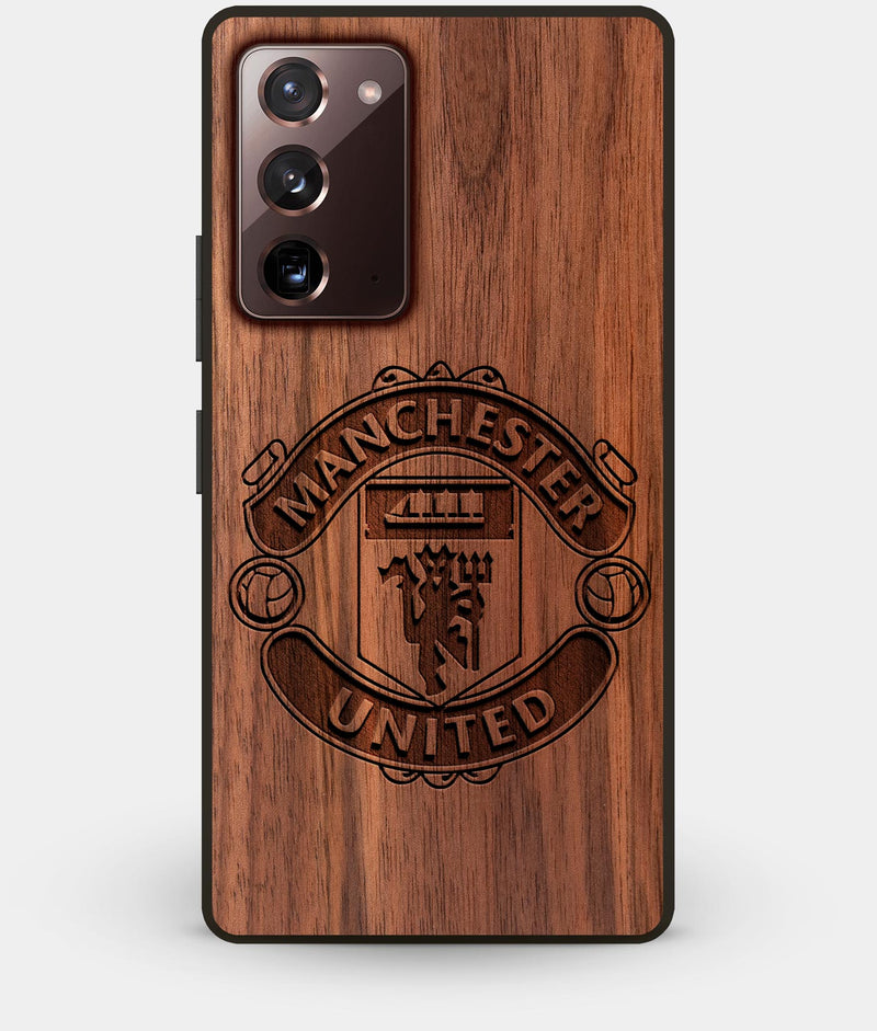 Best Custom Engraved Walnut Wood Manchester United F.C. Note 20 Case - Engraved In Nature