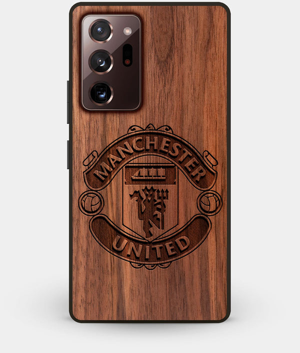 Best Custom Engraved Walnut Wood Manchester United F.C. Note 20 Ultra Case - Engraved In Nature
