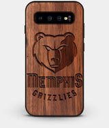 Best Custom Engraved Walnut Wood Memphis Grizzlies Galaxy S10 Case - Engraved In Nature