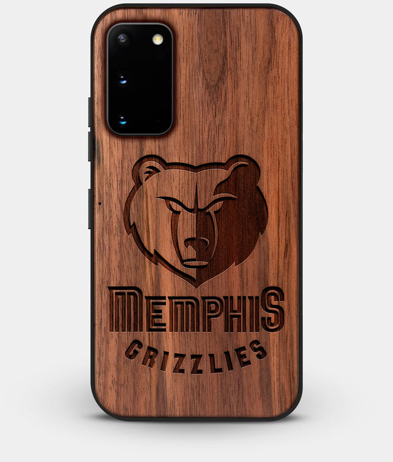 Best Custom Engraved Walnut Wood Memphis Grizzlies Galaxy S20 Case - Engraved In Nature