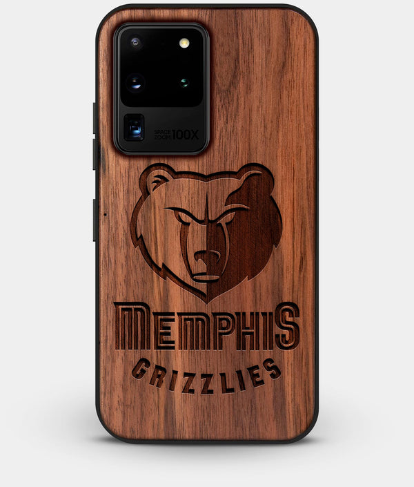 Best Custom Engraved Walnut Wood Memphis Grizzlies Galaxy S20 Ultra Case - Engraved In Nature