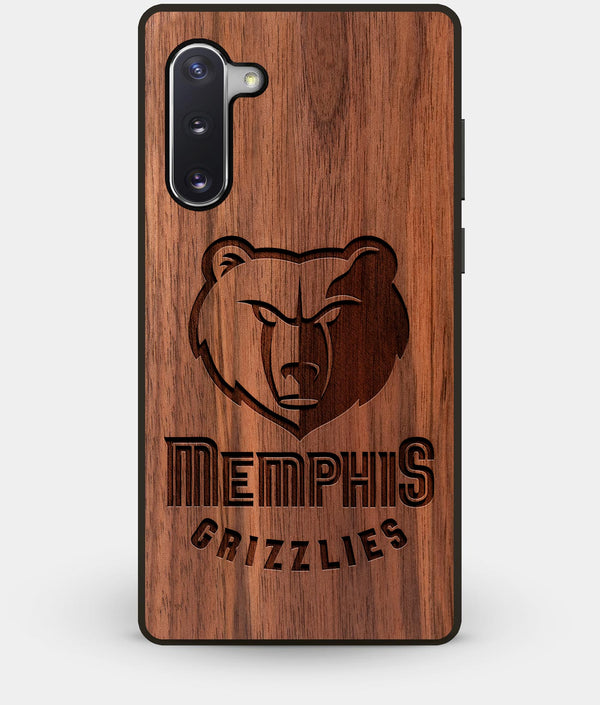 Best Custom Engraved Walnut Wood Memphis Grizzlies Note 10 Case - Engraved In Nature