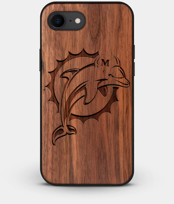 Best Custom Engraved Walnut Wood Miami Dolphins iPhone 7 Case - Engraved In Nature