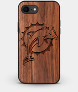 Best Custom Engraved Walnut Wood Miami Dolphins iPhone 8 Case - Engraved In Nature