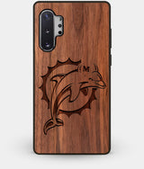 Best Custom Engraved Walnut Wood Miami Dolphins Note 10 Plus Case - Engraved In Nature