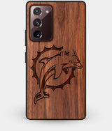 Best Custom Engraved Walnut Wood Miami Dolphins Note 20 Case - Engraved In Nature