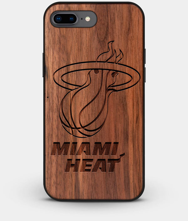 Best Custom Engraved Walnut Wood Miami Heat iPhone 7 Plus Case - Engraved In Nature