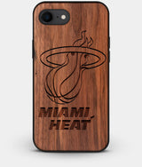 Best Custom Engraved Walnut Wood Miami Heat iPhone 8 Case - Engraved In Nature