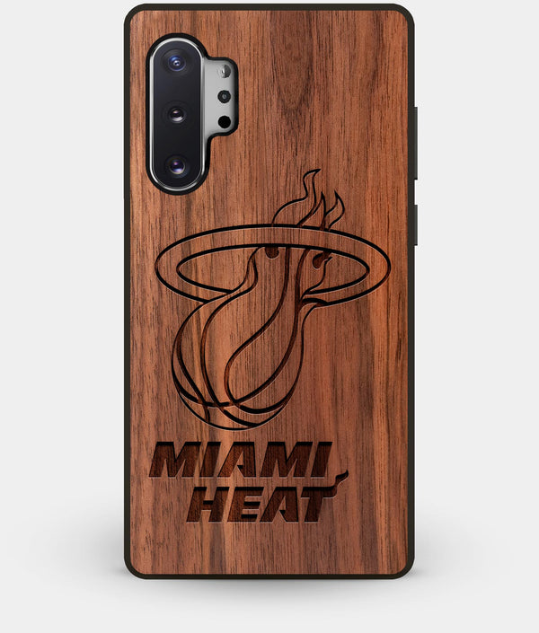 Best Custom Engraved Walnut Wood Miami Heat Note 10 Plus Case - Engraved In Nature