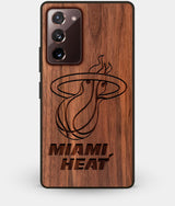 Best Custom Engraved Walnut Wood Miami Heat Note 20 Case - Engraved In Nature