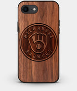 Best Custom Engraved Walnut Wood Milwaukee Brewers iPhone 8 Case - Engraved In Nature