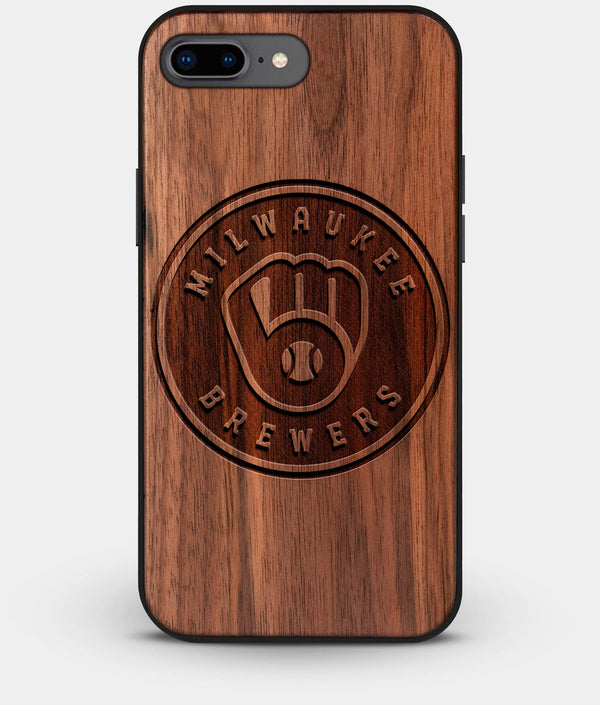 Best Custom Engraved Walnut Wood Milwaukee Brewers iPhone 8 Plus Case - Engraved In Nature
