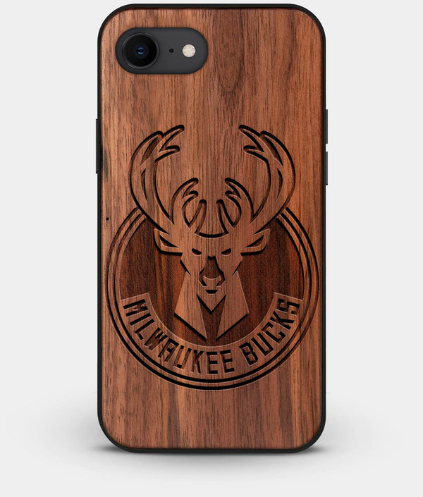 Best Custom Engraved Walnut Wood Milwaukee Bucks iPhone 7 Case - Engraved In Nature