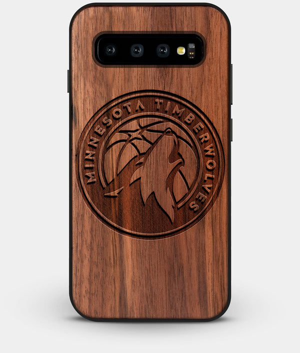 Best Custom Engraved Walnut Wood Minnesota Timberwolves Galaxy S10 Case - Engraved In Nature
