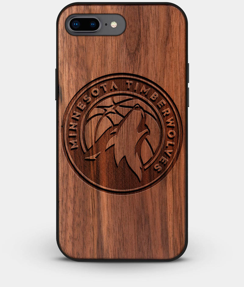 Best Custom Engraved Walnut Wood Minnesota Timberwolves iPhone 8 Plus Case - Engraved In Nature