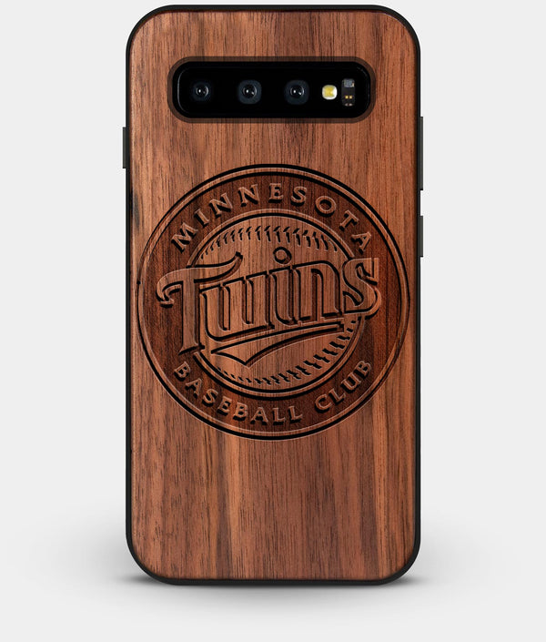 Best Custom Engraved Walnut Wood Minnesota Twins Galaxy S10 Plus Case - Engraved In Nature