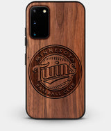 Best Custom Engraved Walnut Wood Minnesota Twins Galaxy S20 Case - Engraved In Nature