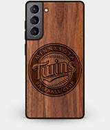 Best Walnut Wood Minnesota Twins Galaxy S21 Case - Custom Engraved Cover - Engraved In Nature