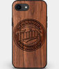 Best Custom Engraved Walnut Wood Minnesota Twins iPhone SE Case - Engraved In Nature