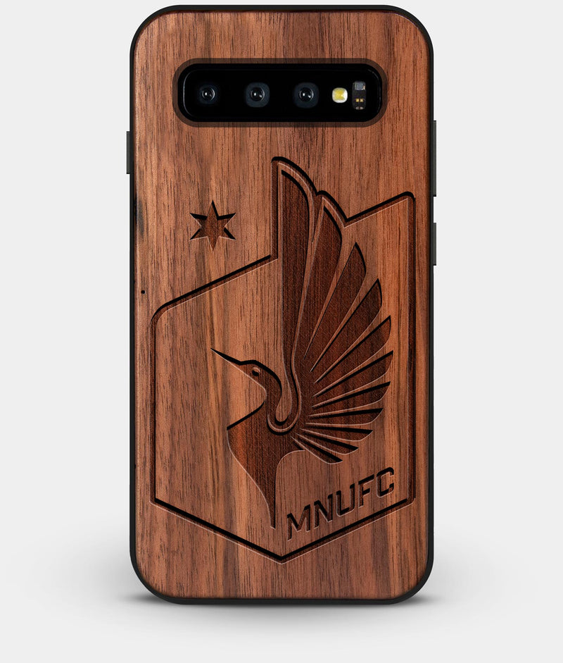 Best Custom Engraved Walnut Wood Minnesota United FC Galaxy S10 Plus Case - Engraved In Nature