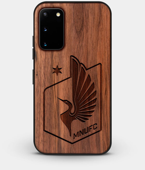 Best Walnut Wood Minnesota United FC Galaxy S20 FE Case - Custom Engraved Cover - Engraved In Nature