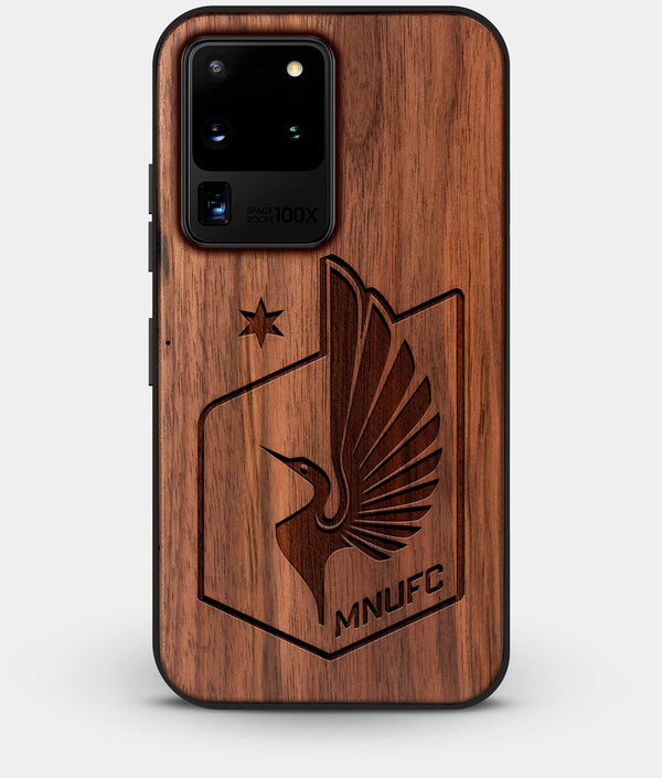Best Custom Engraved Walnut Wood Minnesota United FC Galaxy S20 Ultra Case - Engraved In Nature