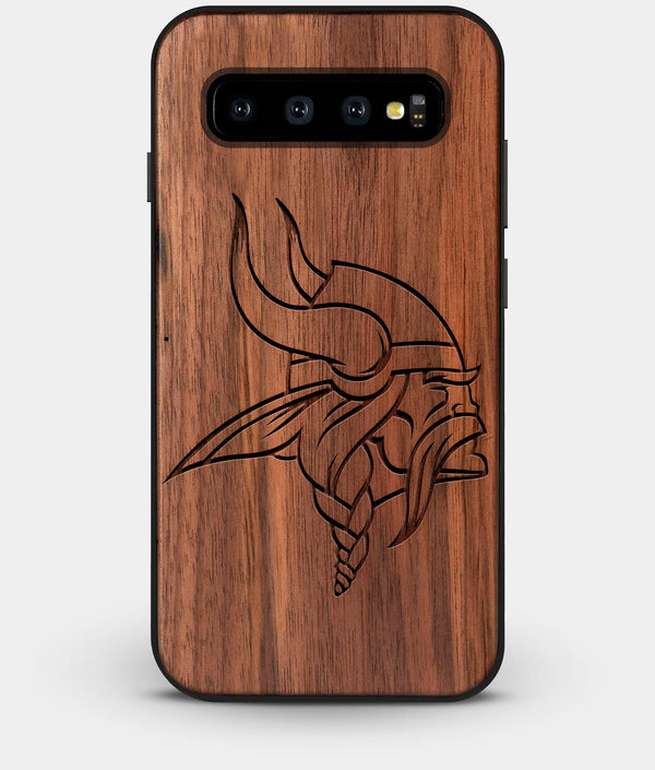 Best Custom Engraved Walnut Wood Minnesota Vikings Galaxy S10 Case - Engraved In Nature