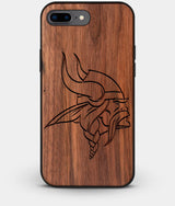 Best Custom Engraved Walnut Wood Minnesota Vikings iPhone 7 Plus Case - Engraved In Nature