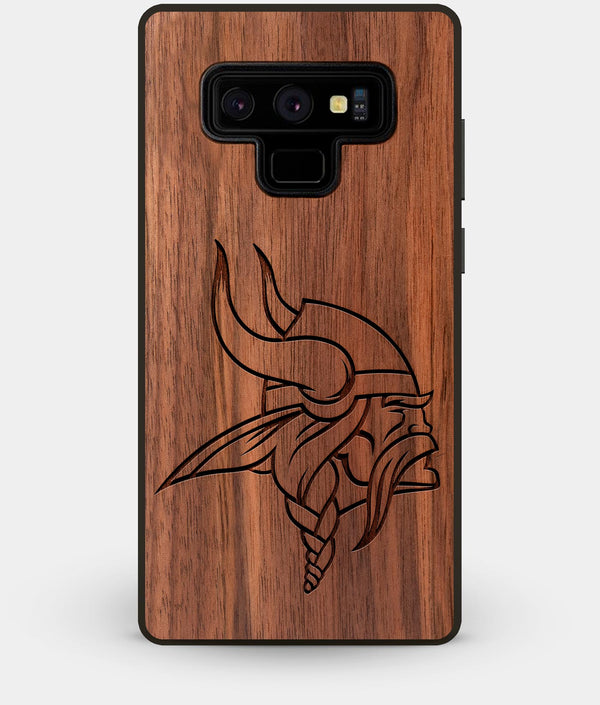 Best Custom Engraved Walnut Wood Minnesota Vikings Note 9 Case - Engraved In Nature