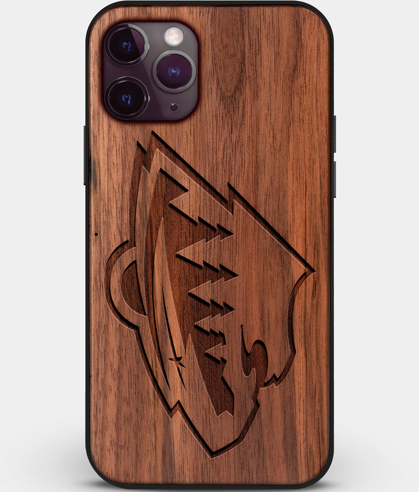 Custom Carved Wood Minnesota Wild iPhone 11 Pro Max Case | Personalized Walnut Wood Minnesota Wild Cover, Birthday Gift, Gifts For Him, Monogrammed Gift For Fan | by Engraved In Nature