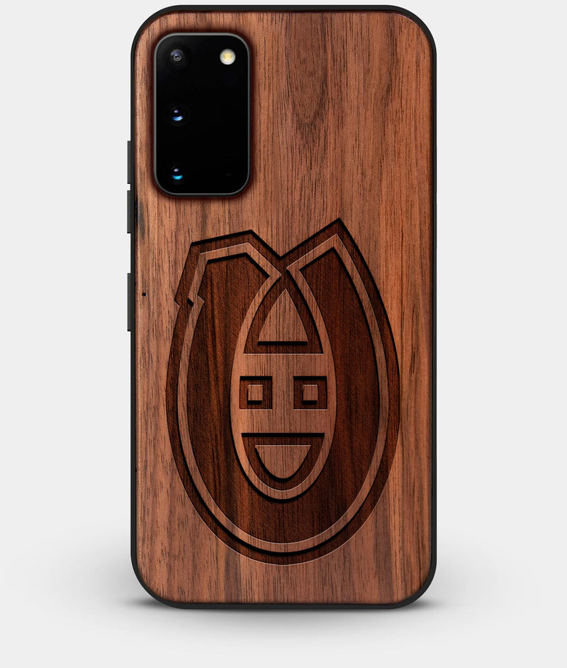 Best Walnut Wood Montreal Canadiens Galaxy S20 FE Case - Custom Engraved Cover - Engraved In Nature