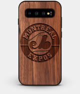 Best Custom Engraved Walnut Wood Montreal Expos Galaxy S10 Plus Case - Engraved In Nature