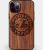 Custom Carved Wood Montreal Expos iPhone 12 Pro Case | Personalized Walnut Wood Montreal Expos Cover, Birthday Gift, Gifts For Him, Monogrammed Gift For Fan | by Engraved In Nature