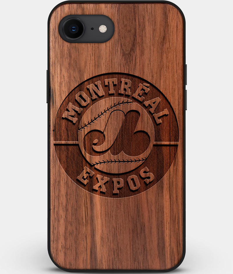 Best Custom Engraved Walnut Wood Montreal Expos iPhone SE Case - Engraved In Nature