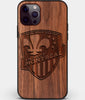 Custom Carved Wood Montreal Impact iPhone 12 Pro Max Case | Personalized Walnut Wood Montreal Impact Cover, Birthday Gift, Gifts For Him, Monogrammed Gift For Fan | by Engraved In Nature
