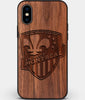 Custom Carved Wood Montreal Impact iPhone XS Max Case | Personalized Walnut Wood Montreal Impact Cover, Birthday Gift, Gifts For Him, Monogrammed Gift For Fan | by Engraved In Nature