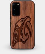Best Custom Engraved Walnut Wood Nashville Predators Galaxy S20 Case - Engraved In Nature