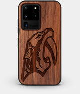 Best Custom Engraved Walnut Wood Nashville Predators Galaxy S20 Ultra Case - Engraved In Nature