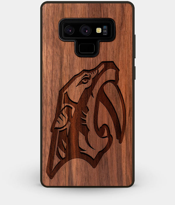 Best Custom Engraved Walnut Wood Nashville Predators Note 9 Case - Engraved In Nature