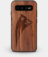 Best Custom Engraved Walnut Wood New England Patriots Galaxy S10 Plus Case - Engraved In Nature