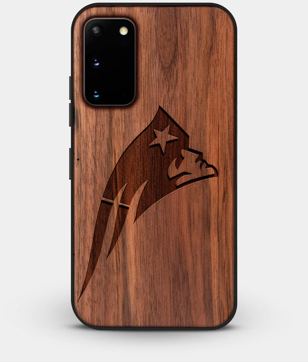 Best Walnut Wood New England Patriots Galaxy S20 FE Case - Custom Engraved Cover - Engraved In Nature